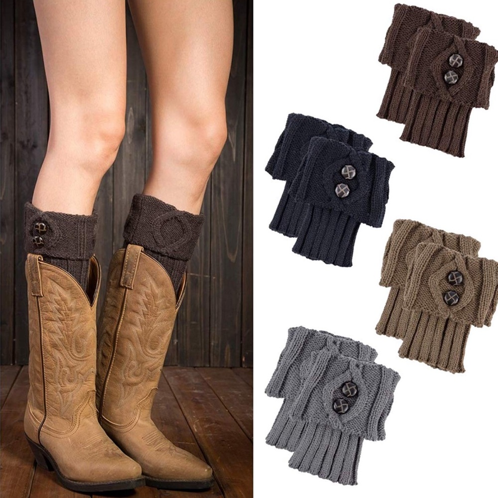 2 packs boot cuffs with buttons